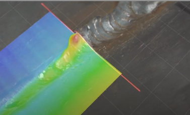 Weld Bead Profile Inspection by RF627Smart-Weld 2D/3D laser profiler