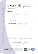 Сertificate of accordance with standards ISO 9001:2015