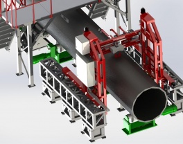3D Laser system for large diameter pipes measurement